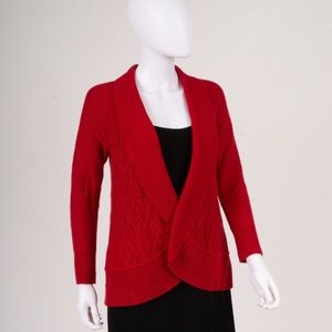 Talbots: Lambs Wool; Open Front Sweater